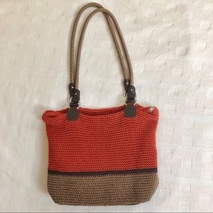 50% off sale!! Summery orange woven bag